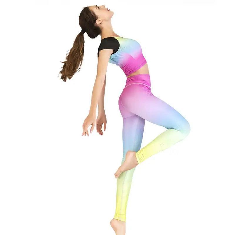 Fashion Printed Yoga Clothes Suit Women - Trendy Mix