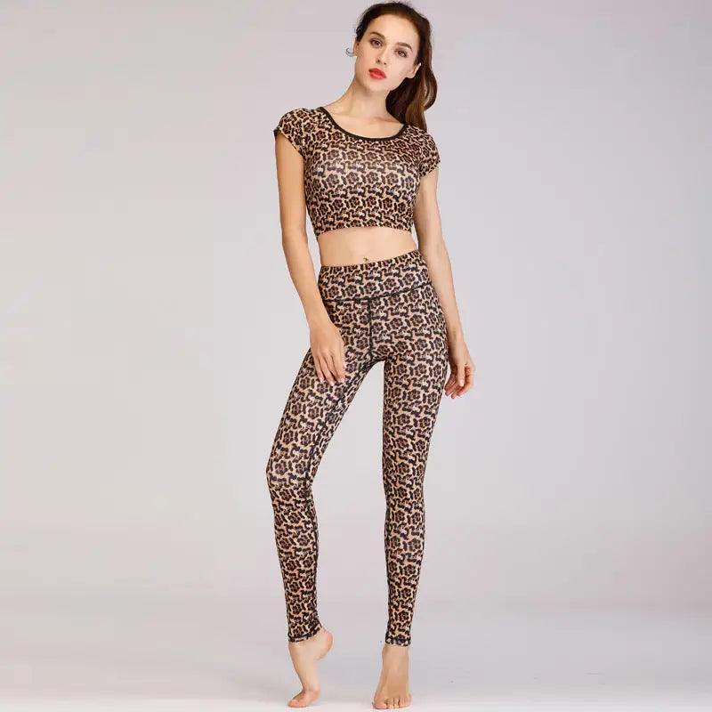 Fashion Printed Yoga Clothes Suit Women - Trendy Mix
