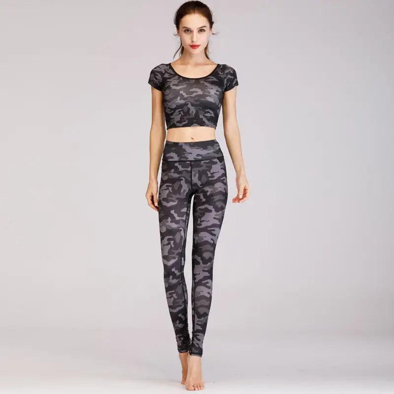Fashion Printed Yoga Clothes Suit Women - Trendy Mix