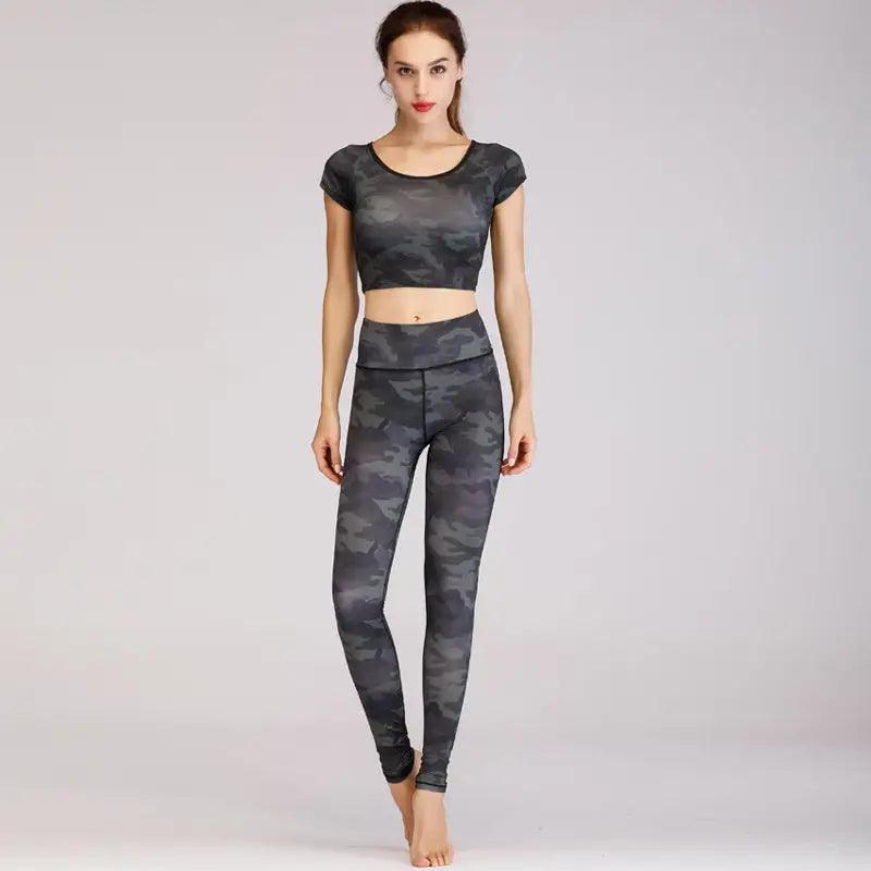 Fashion Printed Yoga Clothes Suit Women - Trendy Mix