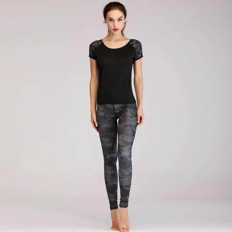 Fashion Printed Yoga Clothes Suit Women - Trendy Mix