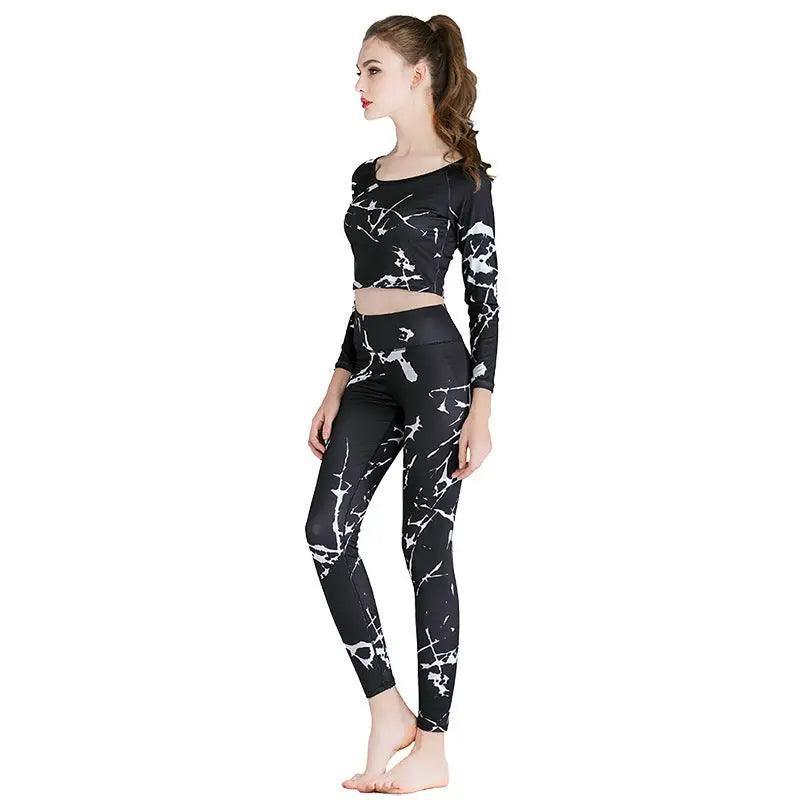 Fashion Printed Yoga Clothes Suit Women - Trendy Mix