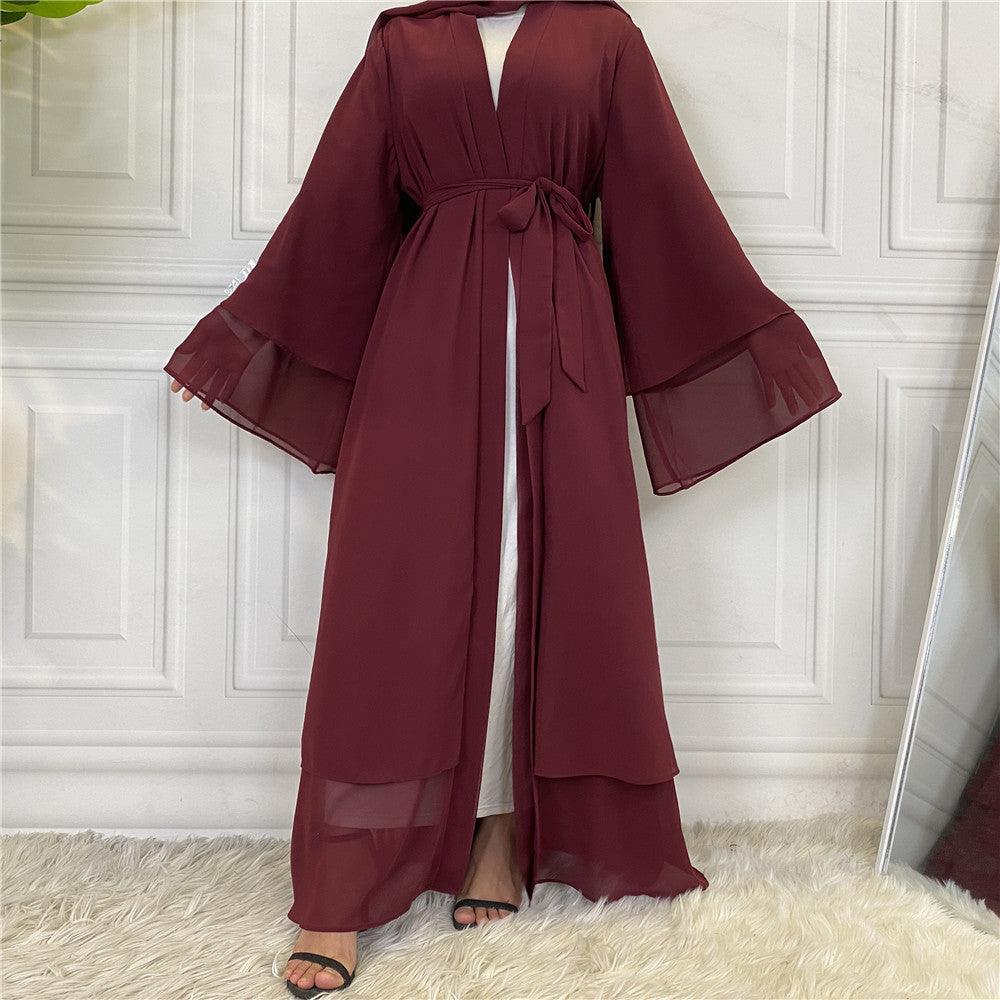 Chic Chiffon Cardigan Robe for Modest Fashion - Trendy Mix