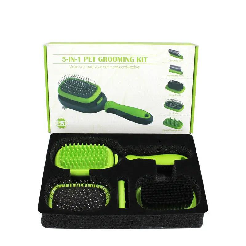 Multifunctional Pet Grooming Brush Set - Trendy Mix