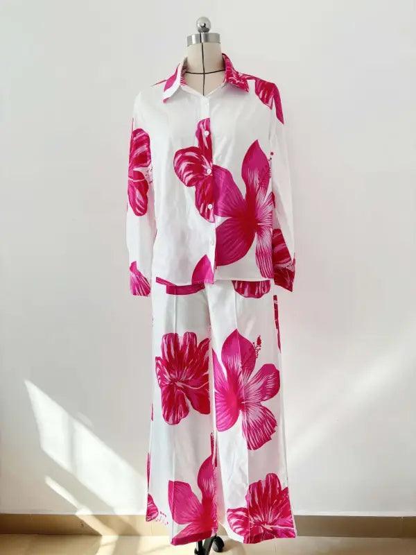 Floral Elegance Two-piece Set - Trendy Mix