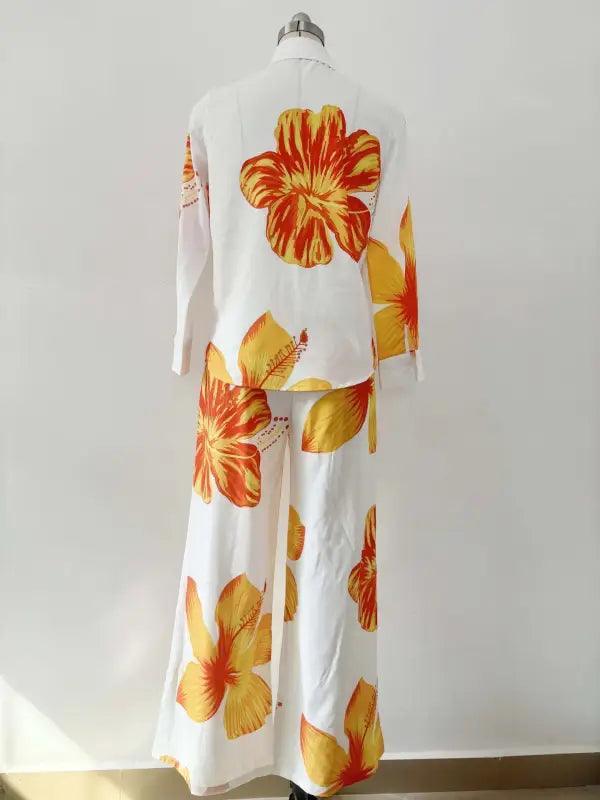 Floral Elegance Two-piece Set - Trendy Mix