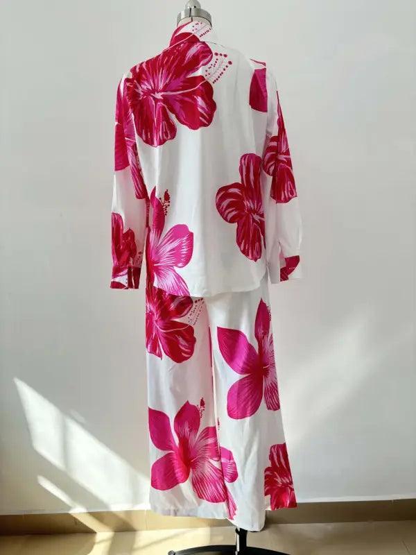 Floral Elegance Two-piece Set - Trendy Mix