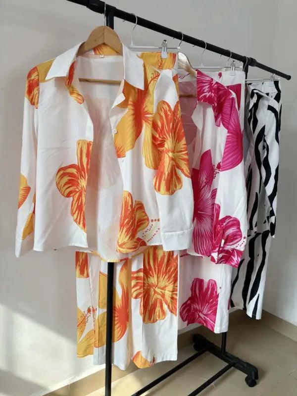 Floral Elegance Two-piece Set - Trendy Mix