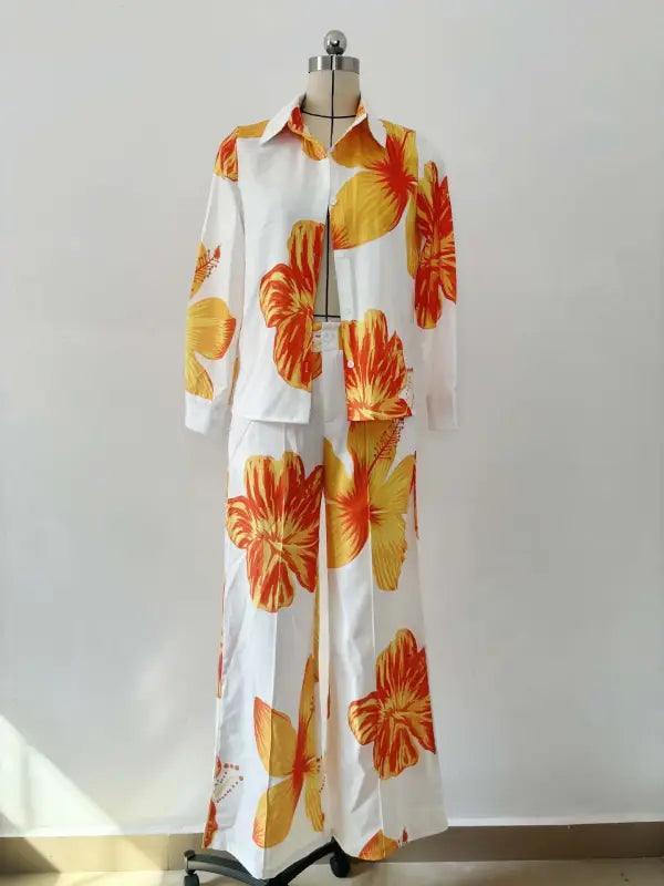 Floral Elegance Two-piece Set - Trendy Mix