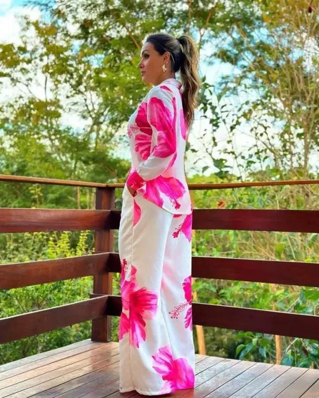 Floral Elegance Two-piece Set - Trendy Mix