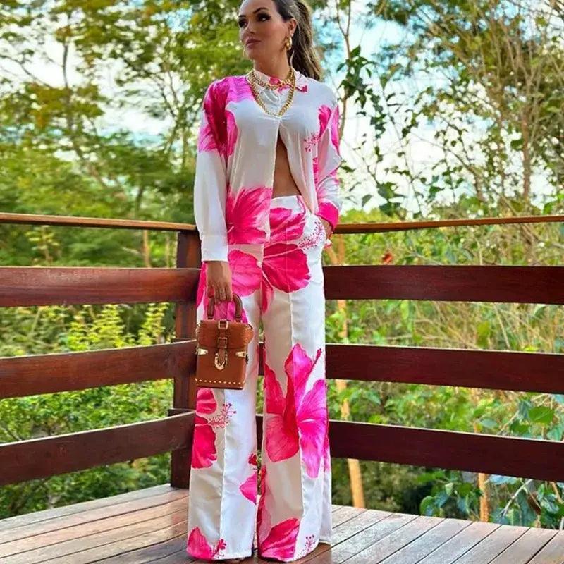 Floral Elegance Two-piece Set - Trendy Mix