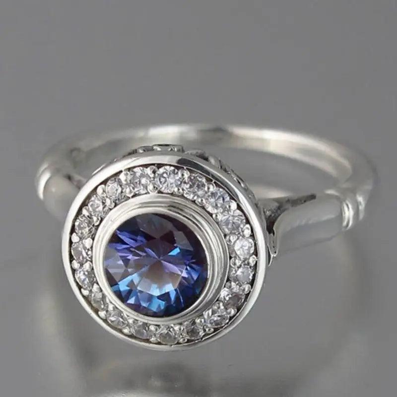 Glamorous Double-layer Zircon Ring - Trendy Mix