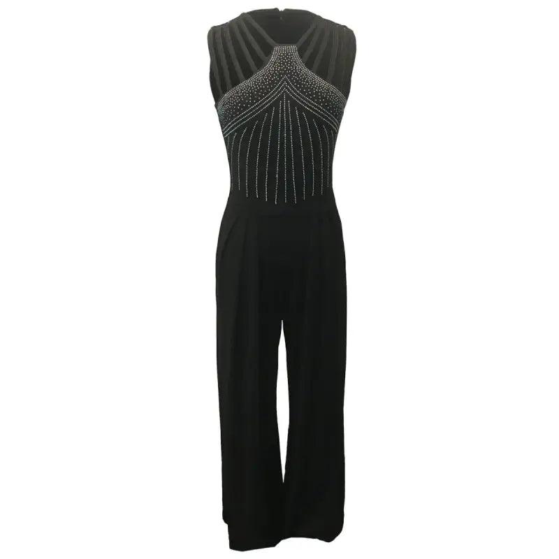 Radiant Diamond Pattern Wide-Leg Jumpsuit - Trendy Mix