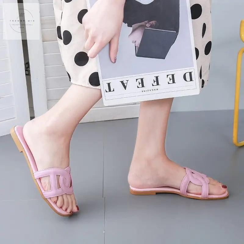 Chic Flat Summer Slides for Women - Trendy Mix