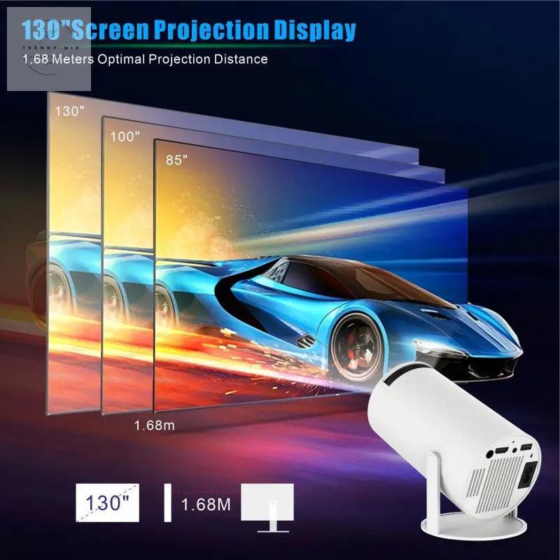 Hy300 Pro Projector Home Theater Entertainment Portable Small Projector - Trendy Mix