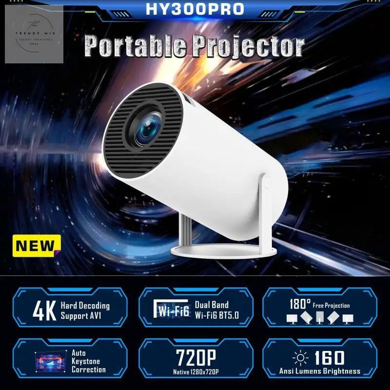 Hy300 Pro Projector Home Theater Entertainment Portable Small Projector - Trendy Mix
