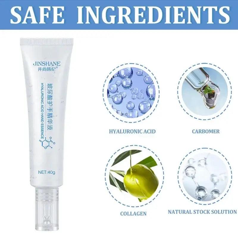 Hyaluronic Acid Hand Cream: Anti-wrinkle, Moisturizing, And Repair Serum For Dry, Cracked Hands - Trendy Mix