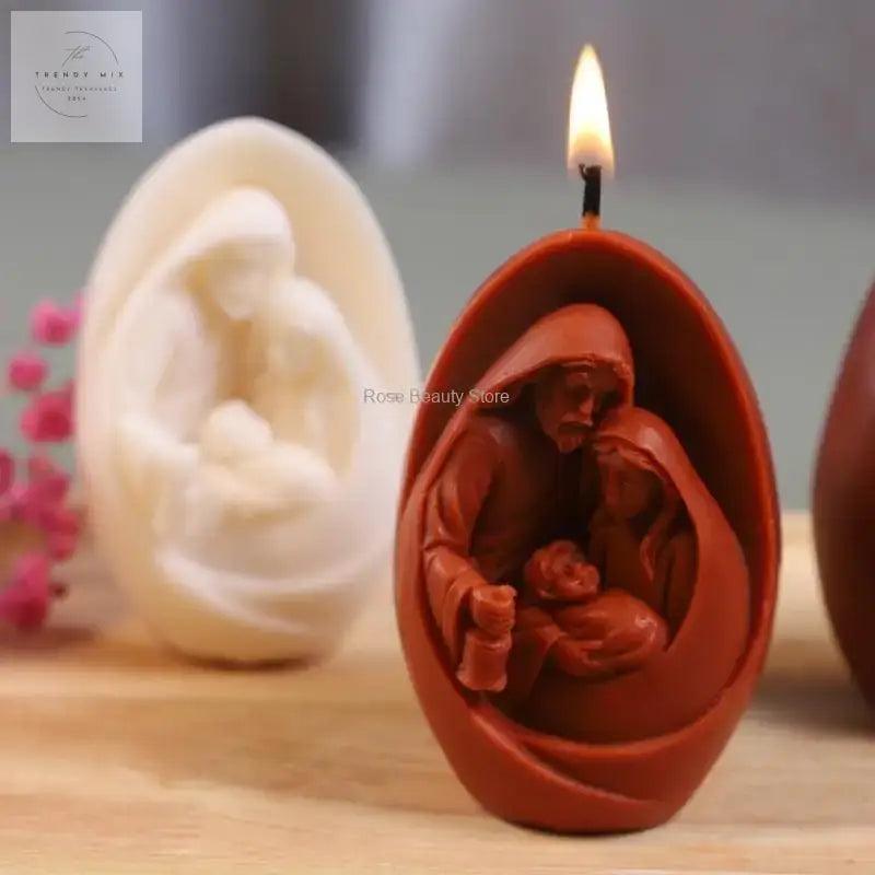 3D Jesus Candle Silicone Mold for Meaningful Christmas Celebrations - Trendy Mix