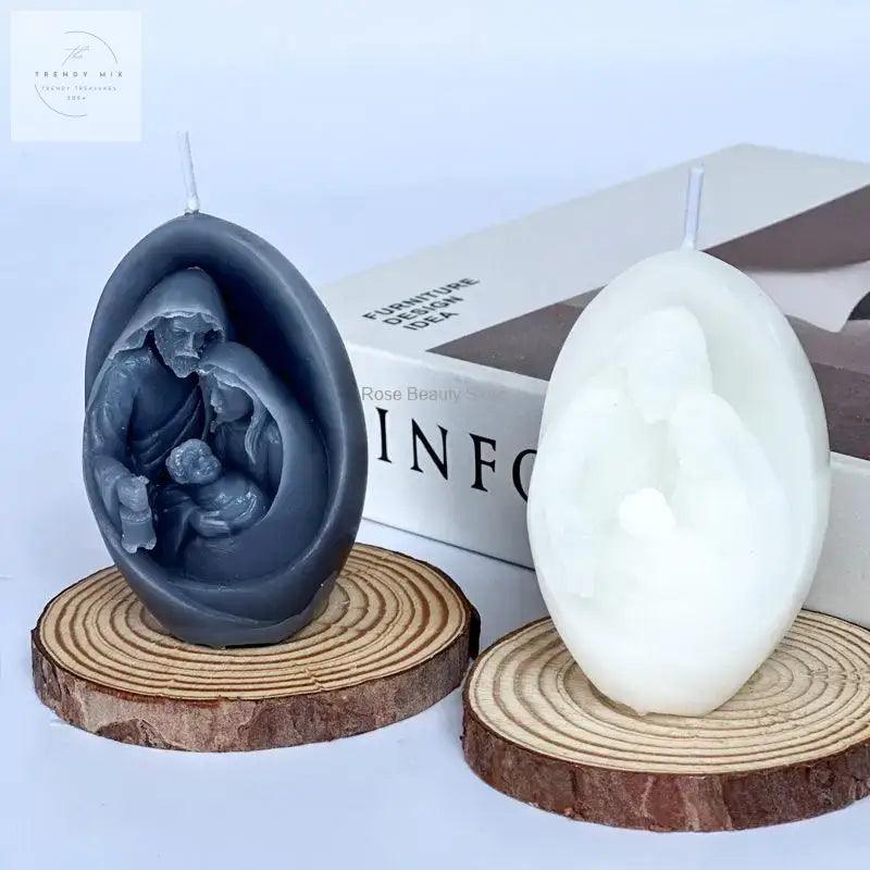 3D Jesus Candle Silicone Mold for Meaningful Christmas Celebrations - Trendy Mix