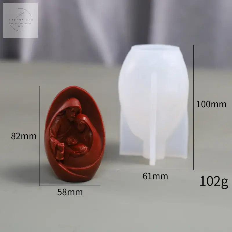 3D Jesus Candle Silicone Mold for Meaningful Christmas Celebrations - Trendy Mix