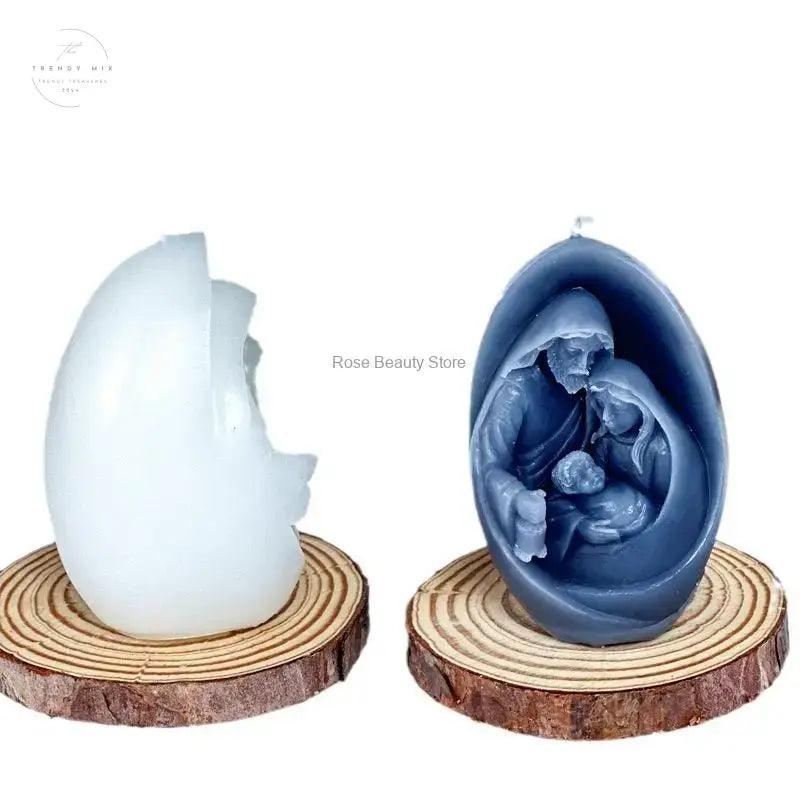 3D Jesus Candle Silicone Mold for Meaningful Christmas Celebrations - Trendy Mix