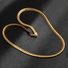 Jewelry 5mm Full Side Gold-plated Necklace - Trendy Mix