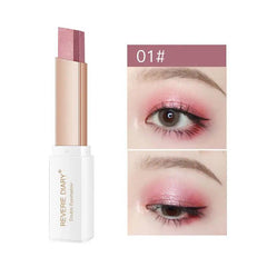 Lazy Eyeshadow Stick Stereo Gradient Shimmer Double Color Eye Shadow Pen Waterproof Easy To Wear Eyeshadow - Trendy Mix