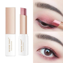 Lazy Eyeshadow Stick Stereo Gradient Shimmer Double Color Eye Shadow Pen Waterproof Easy To Wear Eyeshadow - Trendy Mix