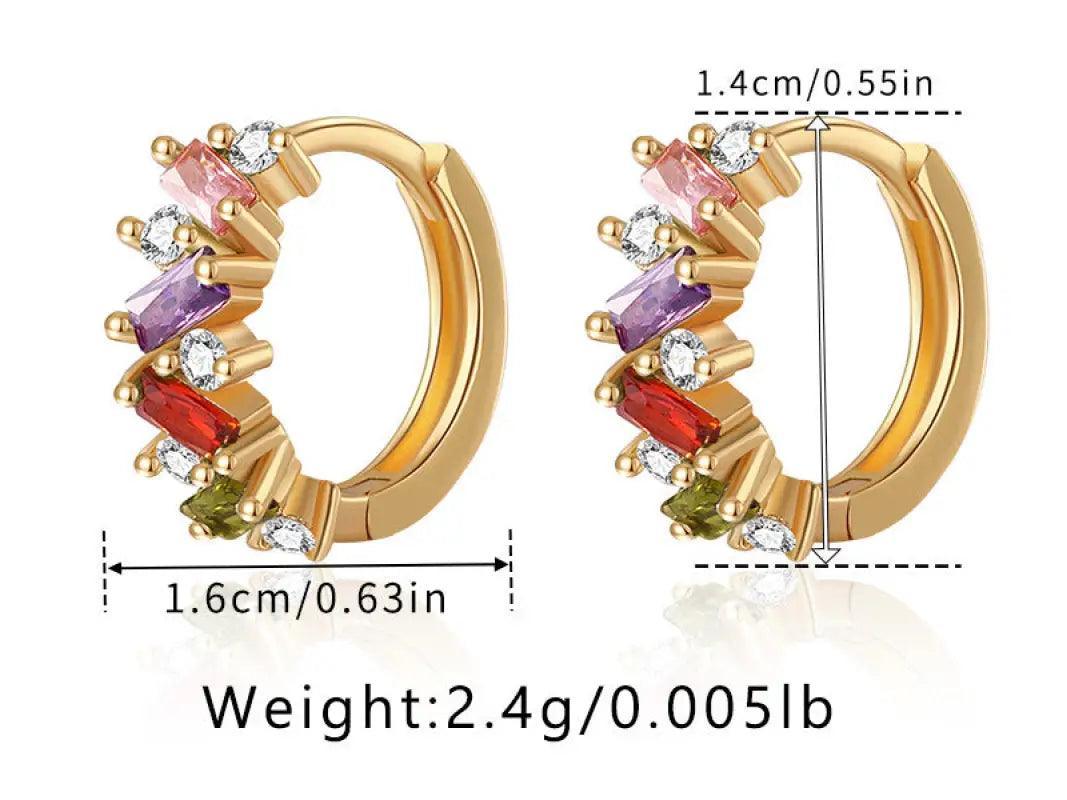 Leaf Inlaid Zircon Emerald Temperament Ear Clip Special-interest Design - Trendy Mix