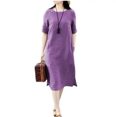 Loose Slimming Mid-length Temperament Dress - Trendy Mix