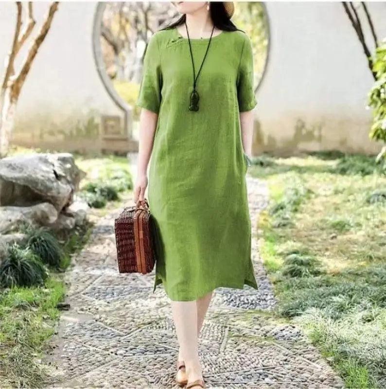 Loose Slimming Mid-length Temperament Dress - Trendy Mix