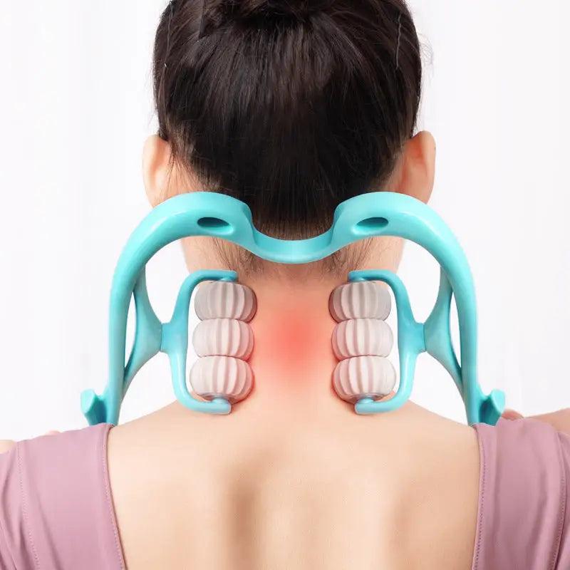 Swan Design Six-Wheel Neck Relaxation Massager - Trendy Mix