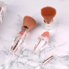 Versatile 3-in-1 Makeup Applicator Brush Set - Trendy Mix