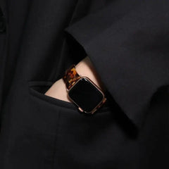 Elegant Amber Resin Watch Strap - Trendy Mix