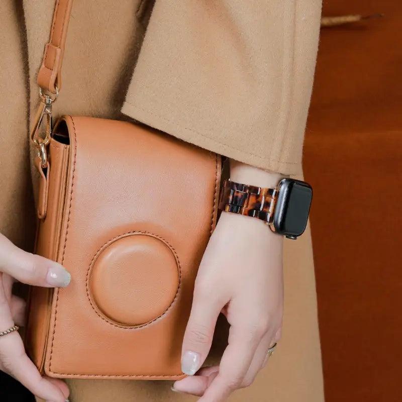 Elegant Amber Resin Watch Strap - Trendy Mix