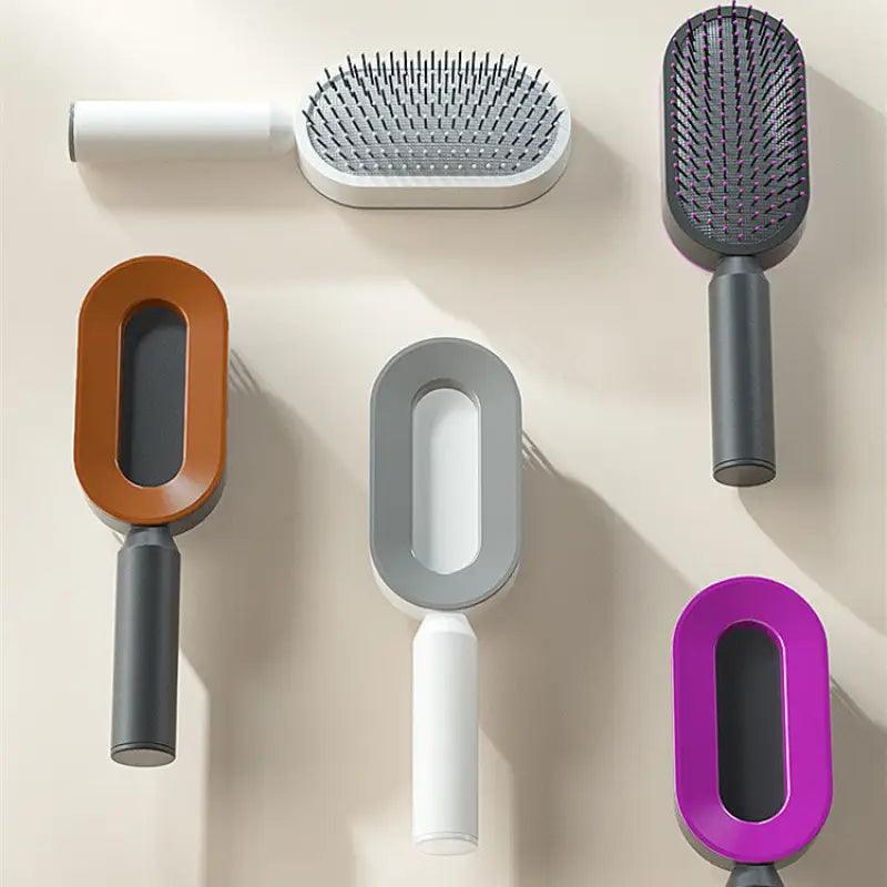 Advanced Self-Cleaning Hair Brush with Scalp Massager - Trendy Mix