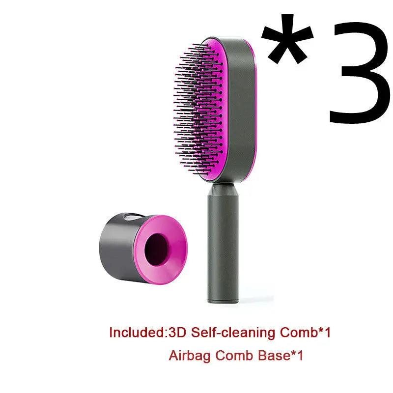 Advanced Self-Cleaning Hair Brush with Scalp Massager - Trendy Mix