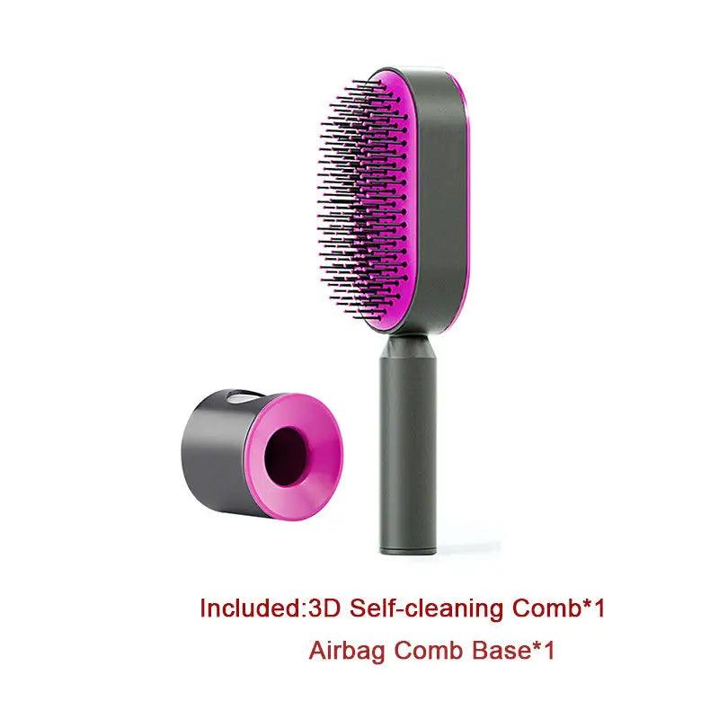 Advanced Self-Cleaning Hair Brush with Scalp Massager - Trendy Mix