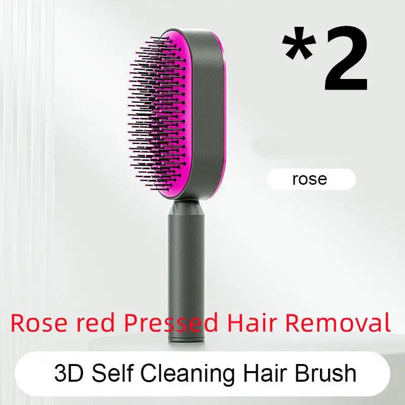 Advanced Self-Cleaning Hair Brush with Scalp Massager - Trendy Mix