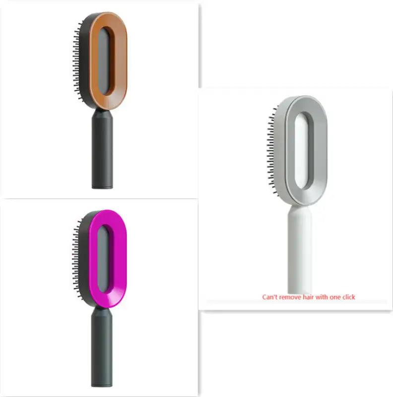 Advanced Self-Cleaning Hair Brush with Scalp Massager - Trendy Mix