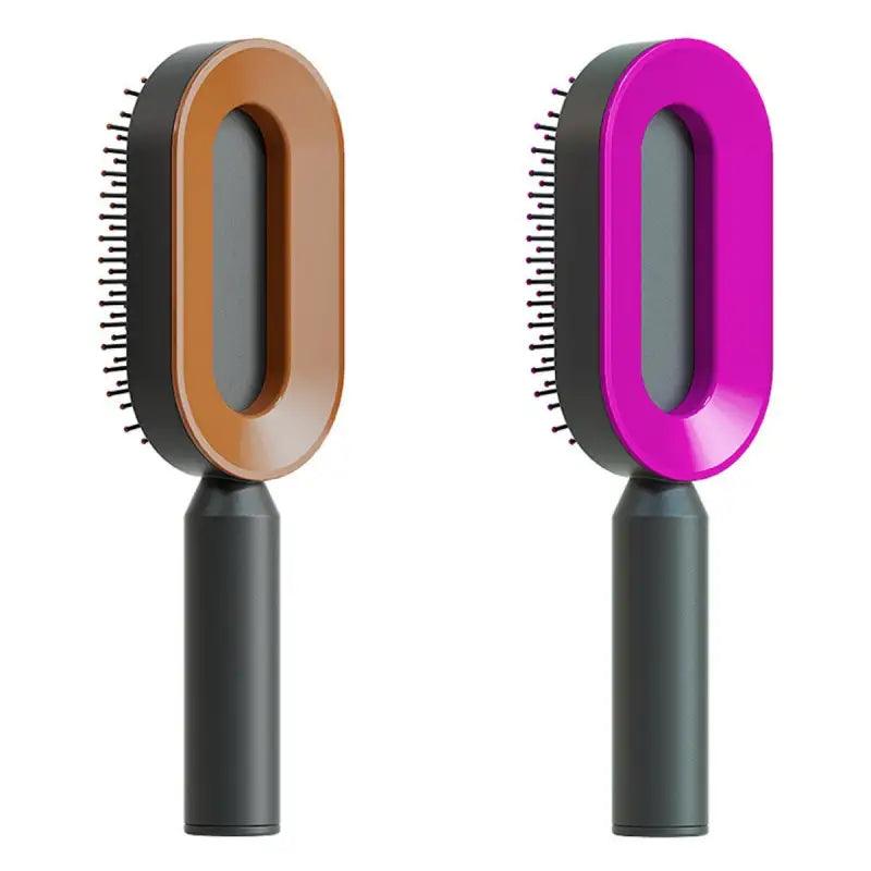 Advanced Self-Cleaning Hair Brush with Scalp Massager - Trendy Mix