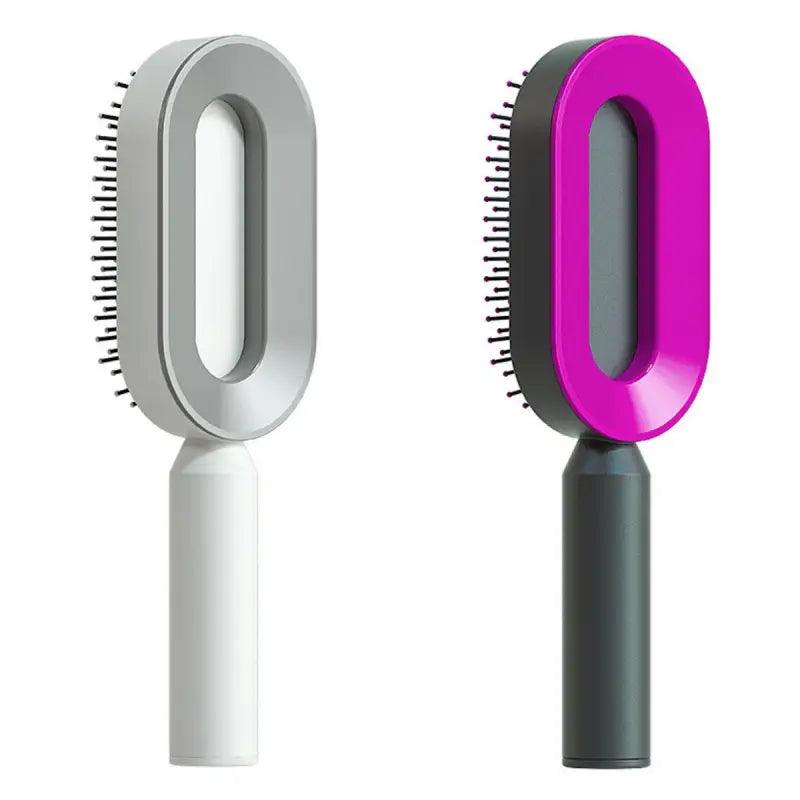 Advanced Self-Cleaning Hair Brush with Scalp Massager - Trendy Mix