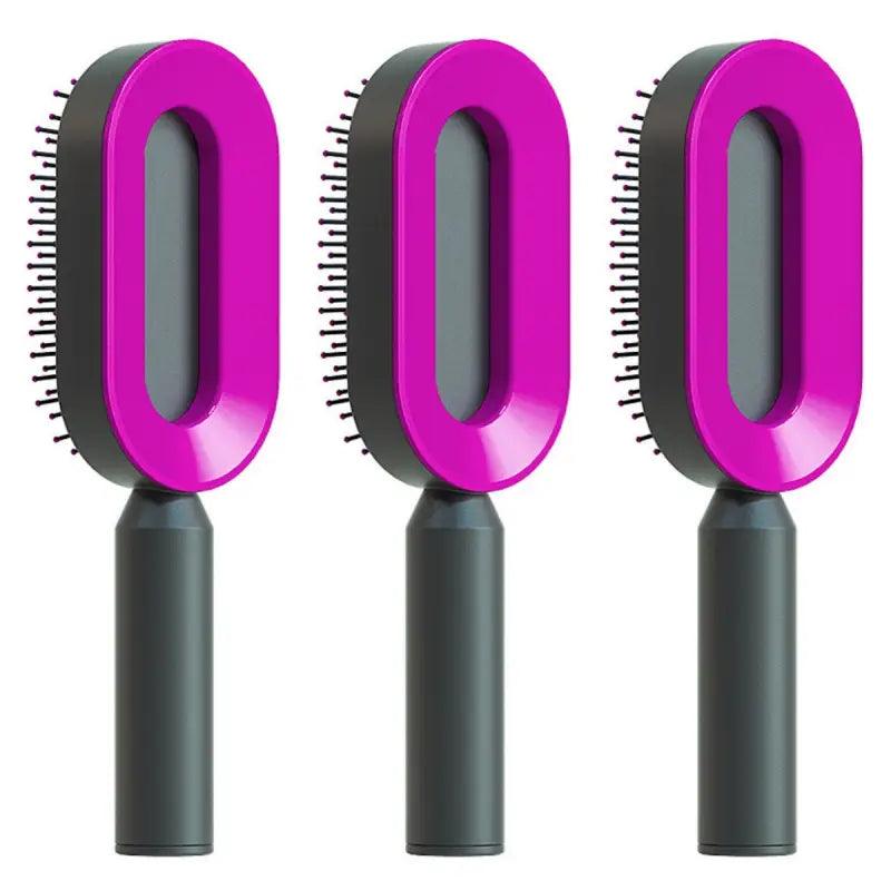 Advanced Self-Cleaning Hair Brush with Scalp Massager - Trendy Mix