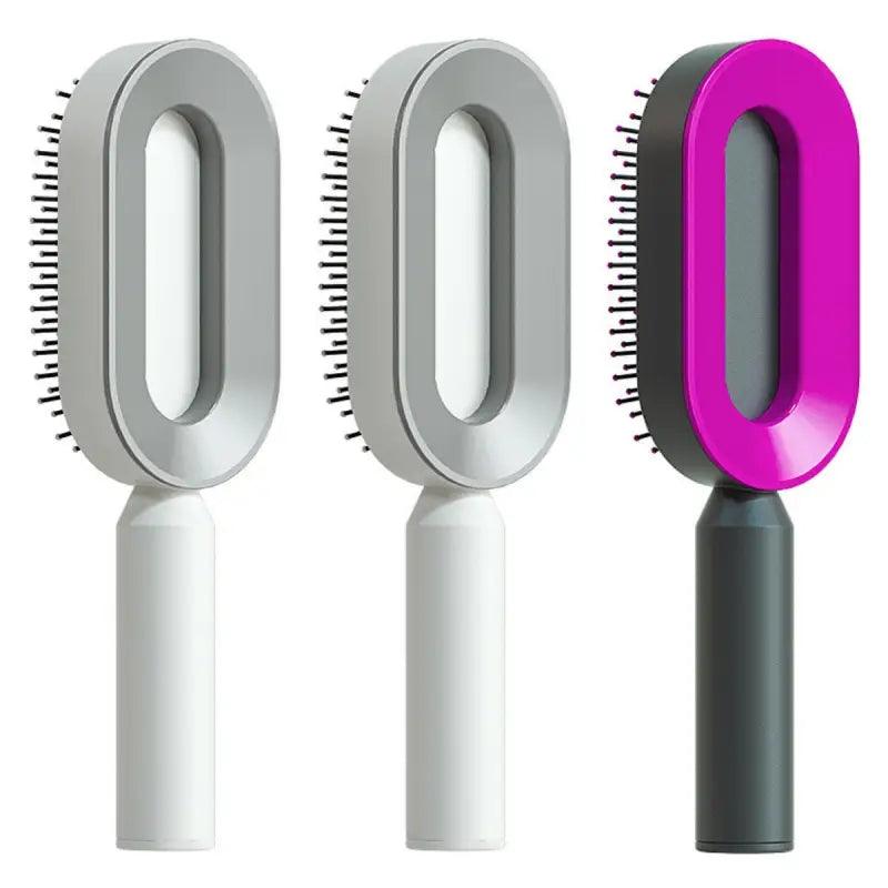 Advanced Self-Cleaning Hair Brush with Scalp Massager - Trendy Mix