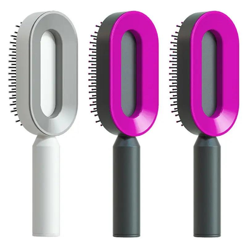 Advanced Self-Cleaning Hair Brush with Scalp Massager - Trendy Mix