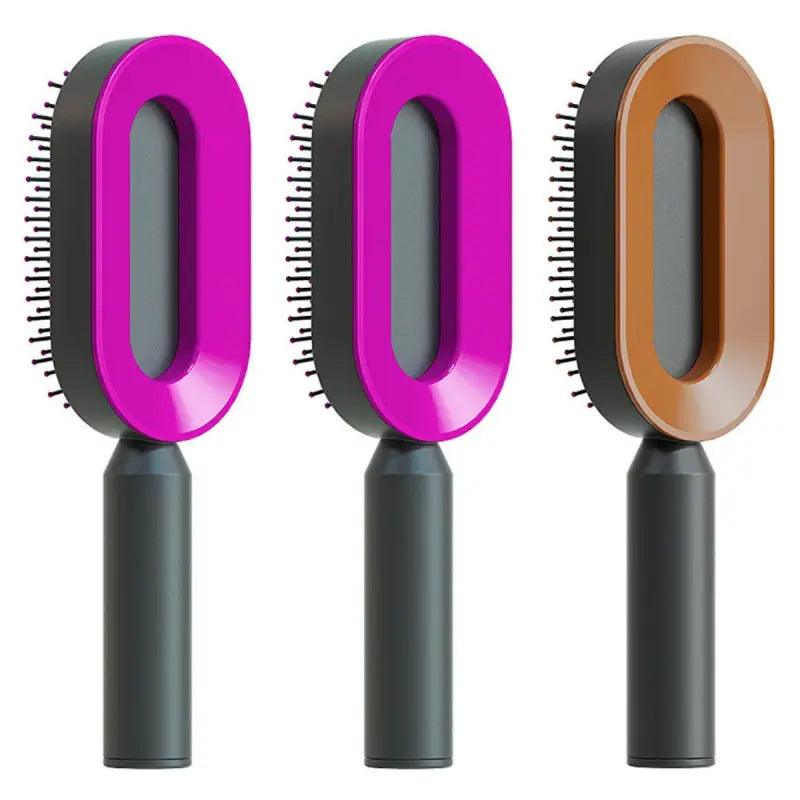 Advanced Self-Cleaning Hair Brush with Scalp Massager - Trendy Mix