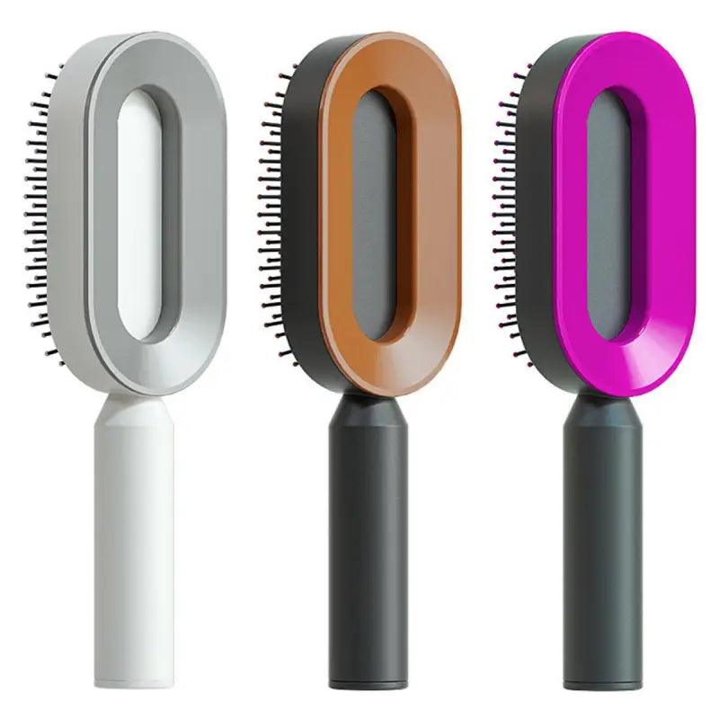 Advanced Self-Cleaning Hair Brush with Scalp Massager - Trendy Mix