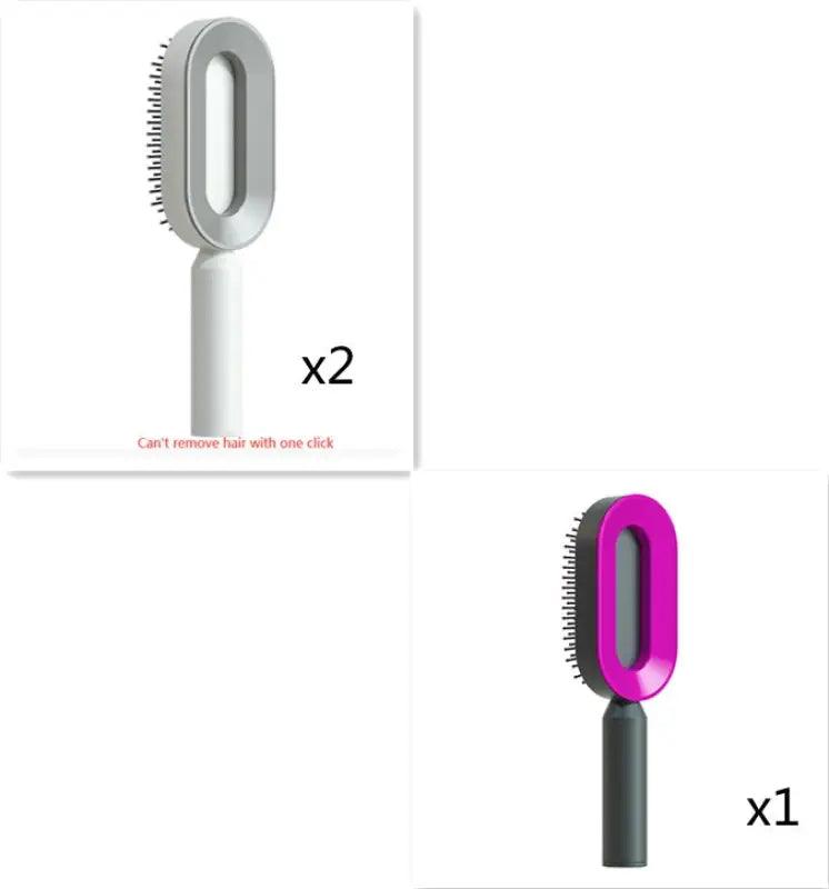 Advanced Self-Cleaning Hair Brush with Scalp Massager - Trendy Mix