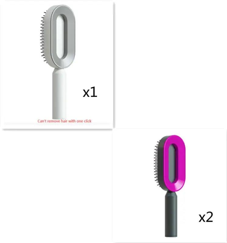 Advanced Self-Cleaning Hair Brush with Scalp Massager - Trendy Mix