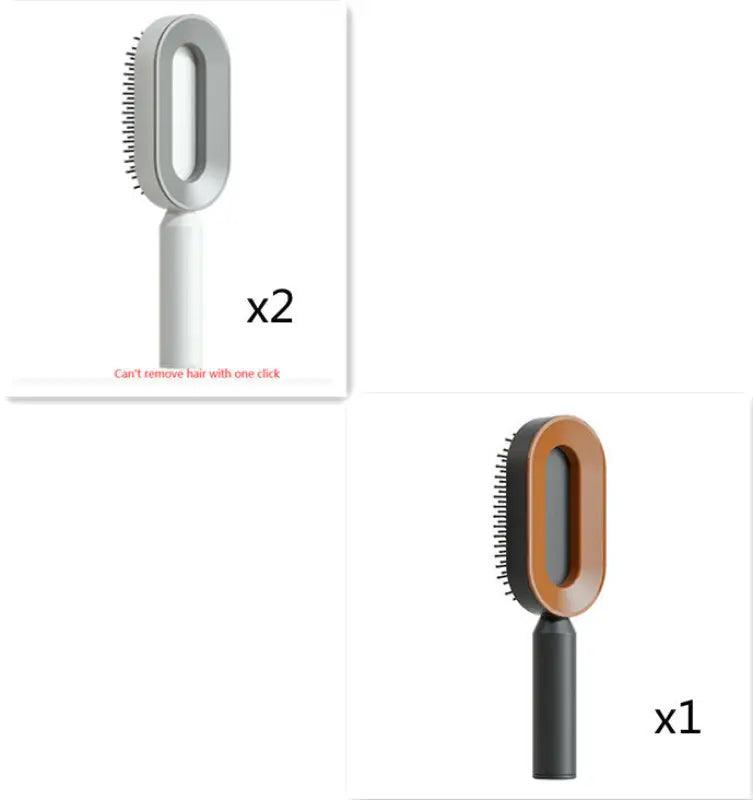 Advanced Self-Cleaning Hair Brush with Scalp Massager - Trendy Mix